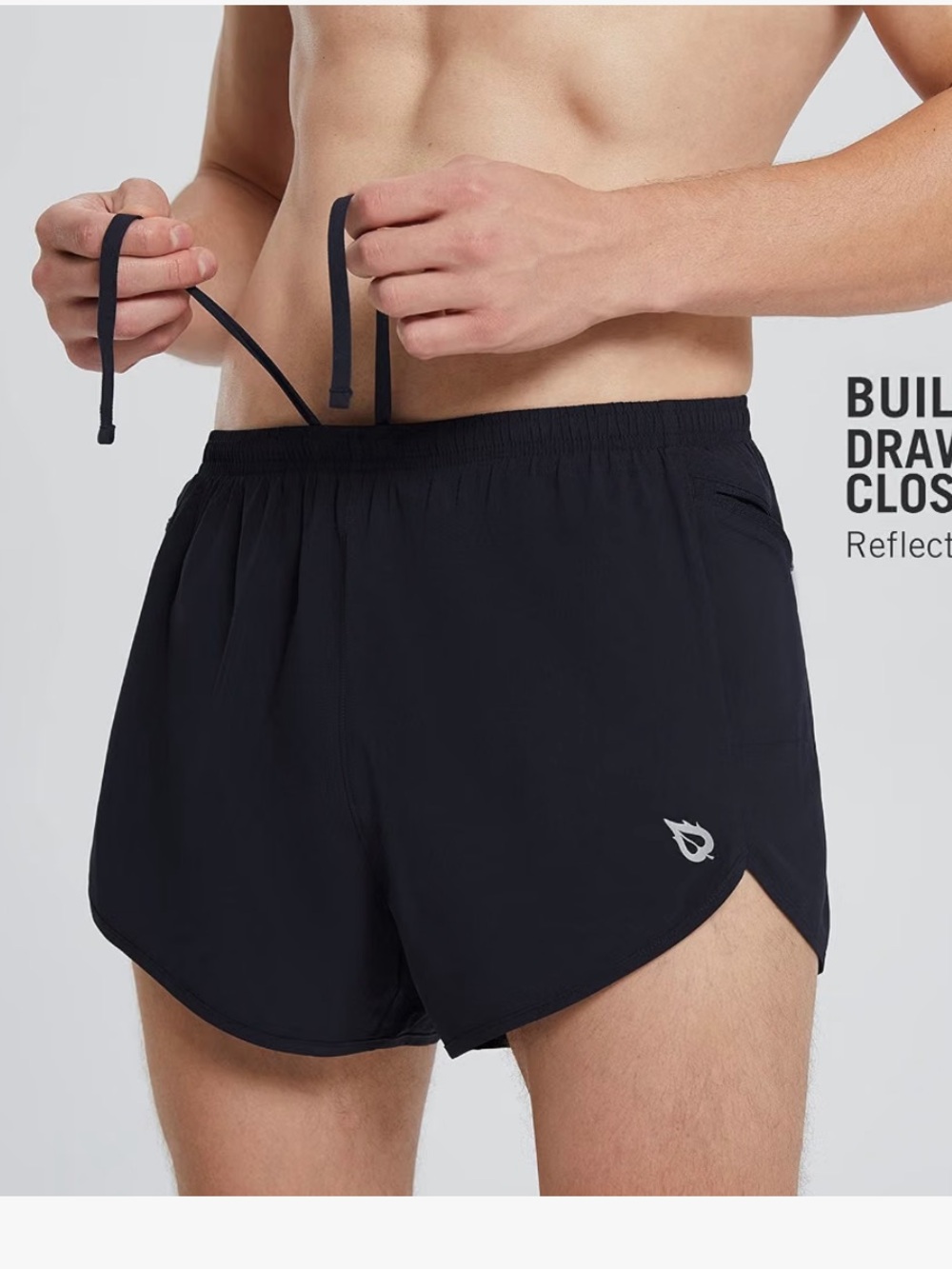 Baleaf Black Men's Athletic Running Shorts Size S, 3in inseam, NWOT
